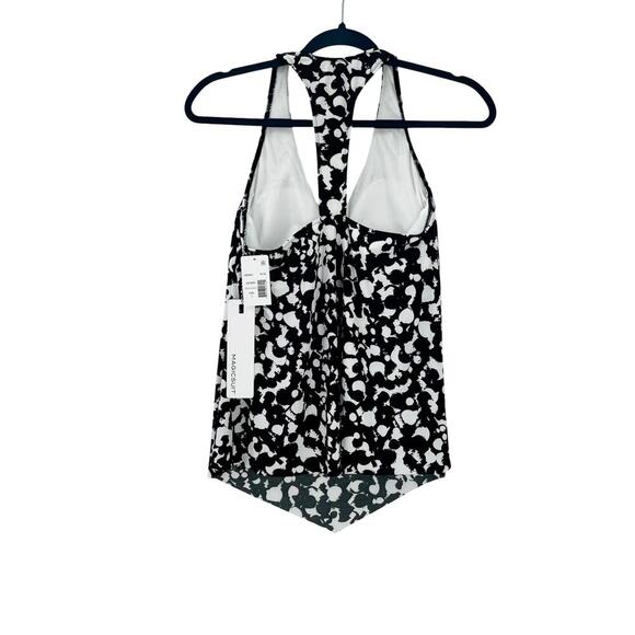 Magicsuit Hot Spot Taylor Leoaprd Print Underwire Tankini Top Black/White 8 NWT - Picture 5 of 12